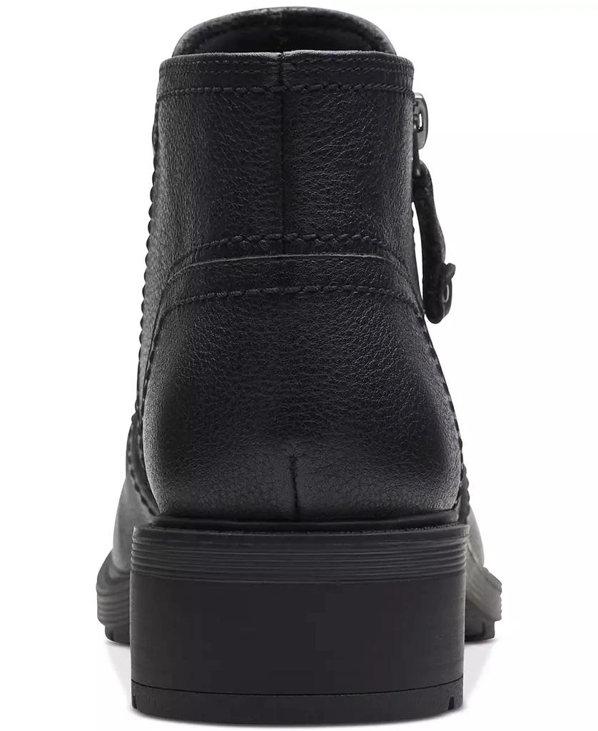 Clarks Women's Hearth Dove Lug Sole Ruched Booties 3