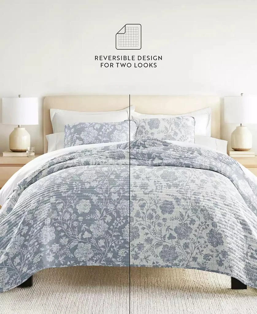 IENJOY HOME Textured Floral Reversible 2-Pc. Quilt Set 3