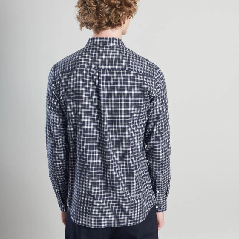 L'Exception Paris Chequered Flannel Shirt Navy Blue L'EXCEPTION PARIS 2