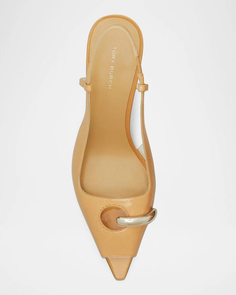 Tory Burch Pierced Peep-Toe Slingback Pumps 4