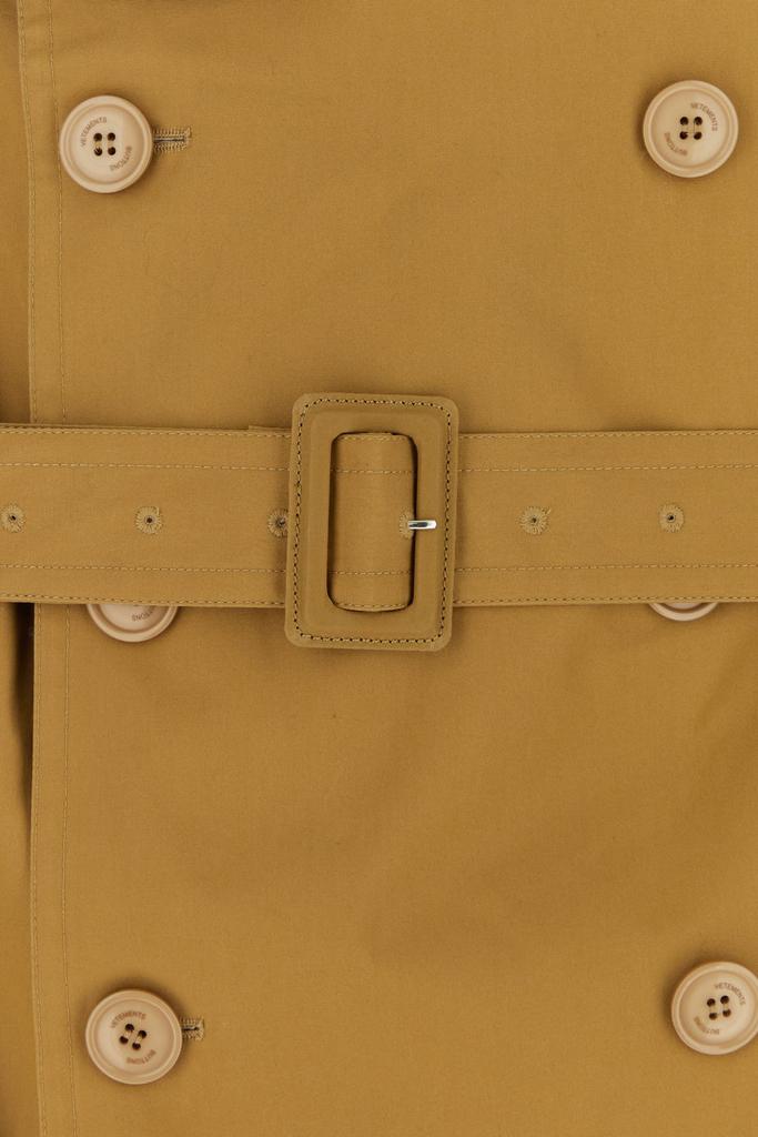 Vetements Camel cotton oversize trench coat