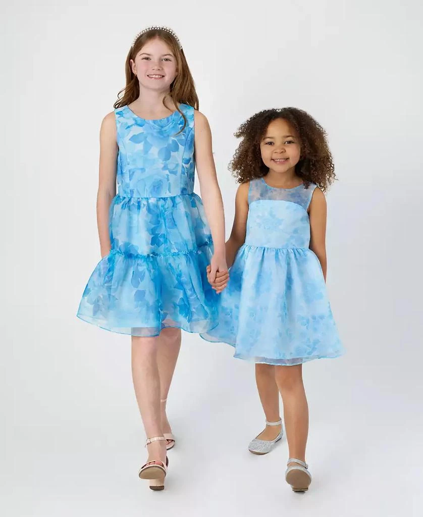 Rare Editions Toddler and Little Girls Floral Organza Social Dress 10