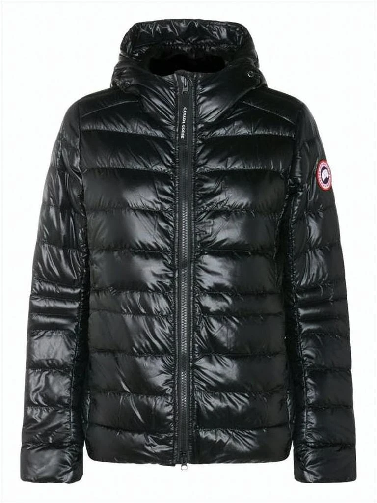 Canada Goose Fitted Black Down Jacket with Quilted Design