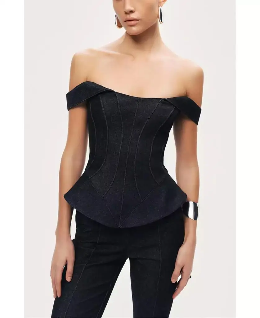 NOCTURNE Women's Off-Shoulder Sculpted Bustier