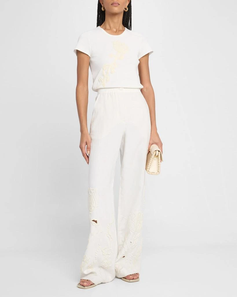 Dorothee Schumacher Embroidered Beauty Linen Pants 2