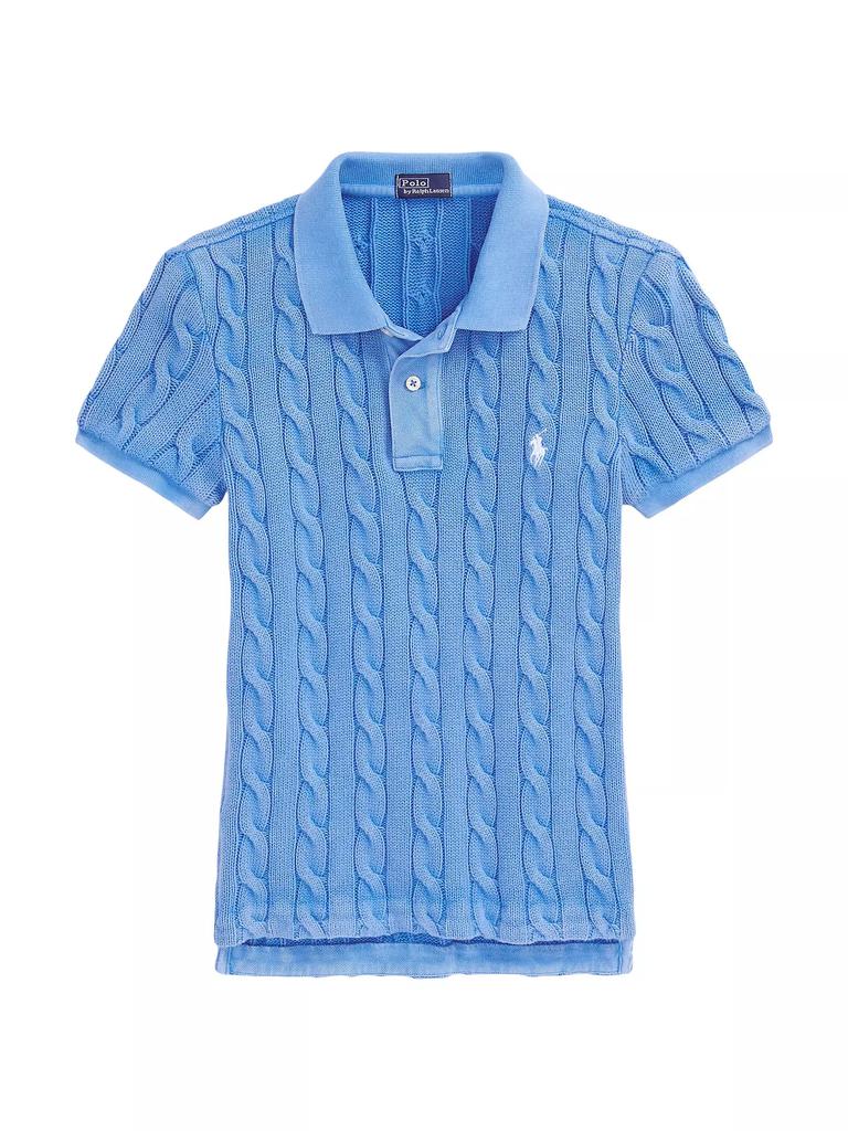 Ralph Lauren Cable-Knit Polo Shirt