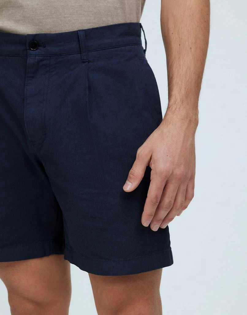 Madewell Cotton-Hemp Blend Pleated Shorts 5