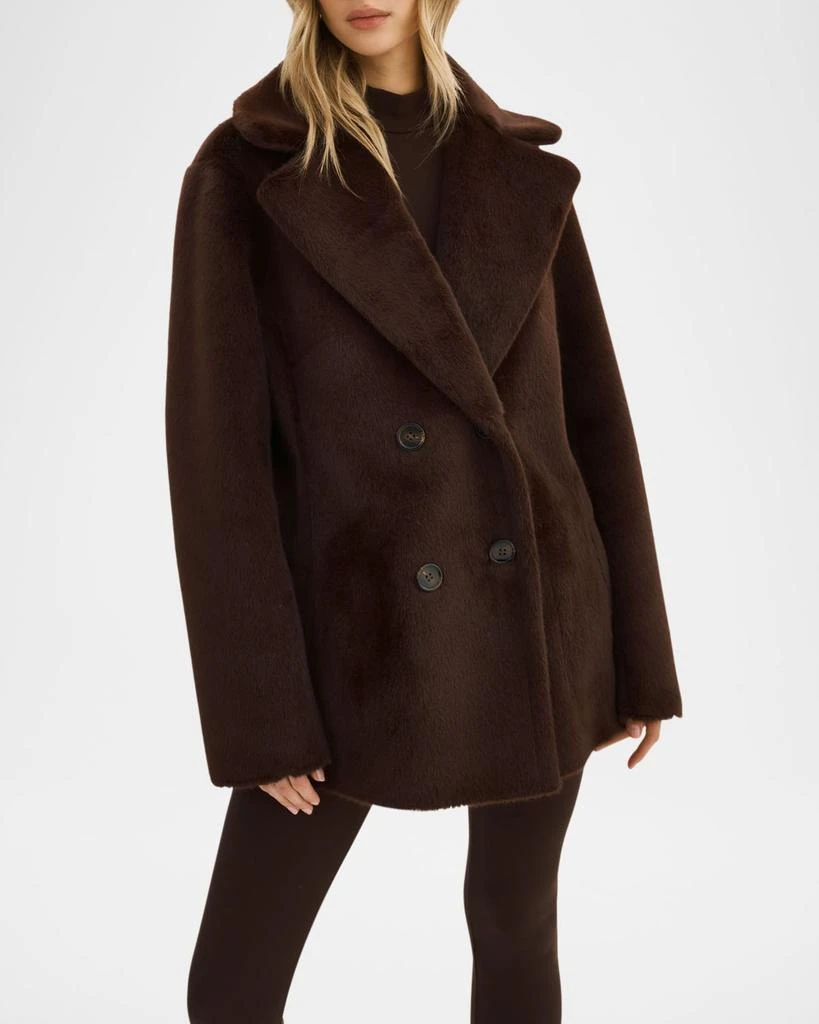 LaMarque Camille Faux Fur Double-Breasted Reversible Coat 1