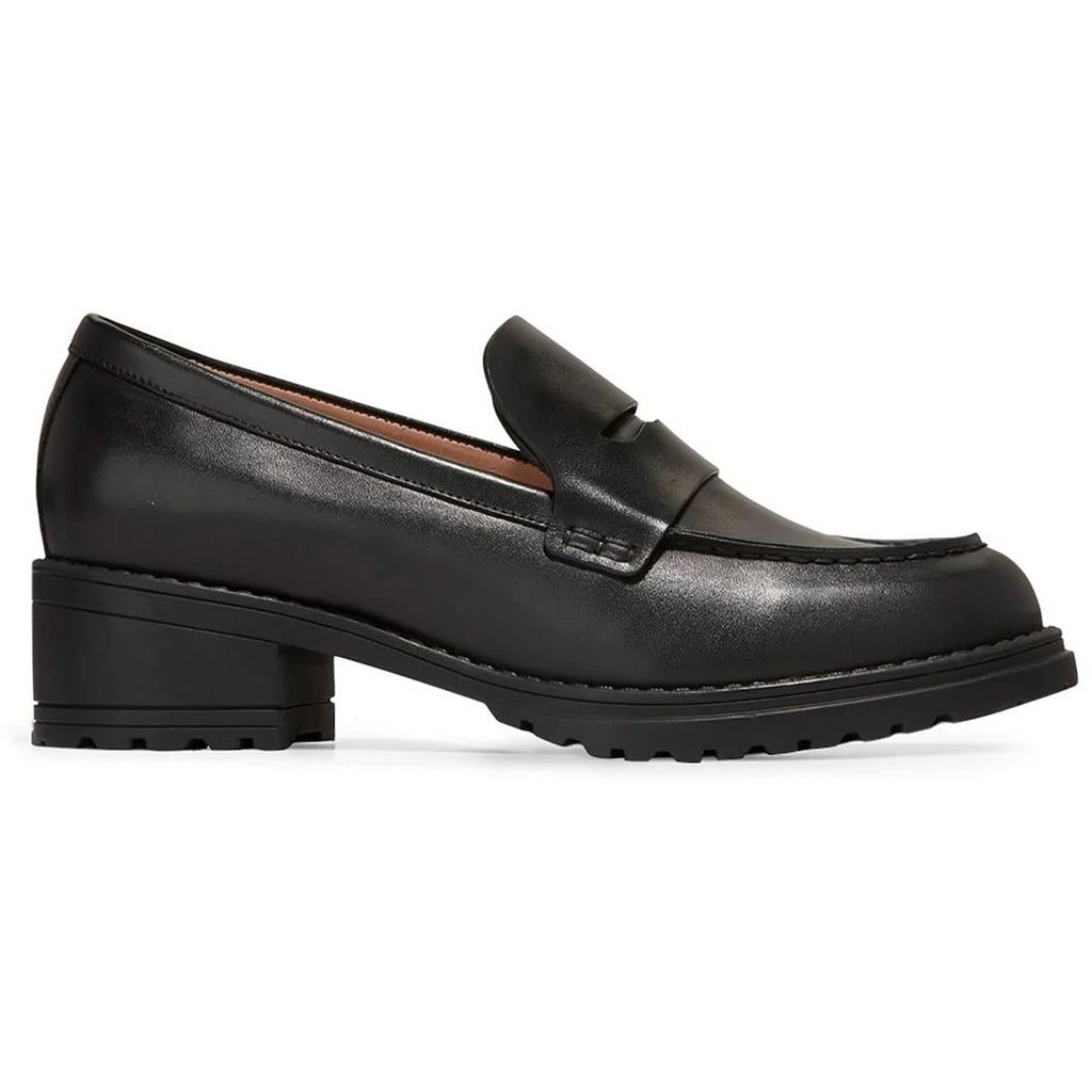 Cole Haan Camea Lug Loafer Womens Leather Embossed Loafer Heels 1