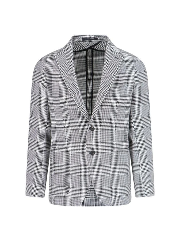 TAGLIATORE Pied De Poule Blazer – White/Black