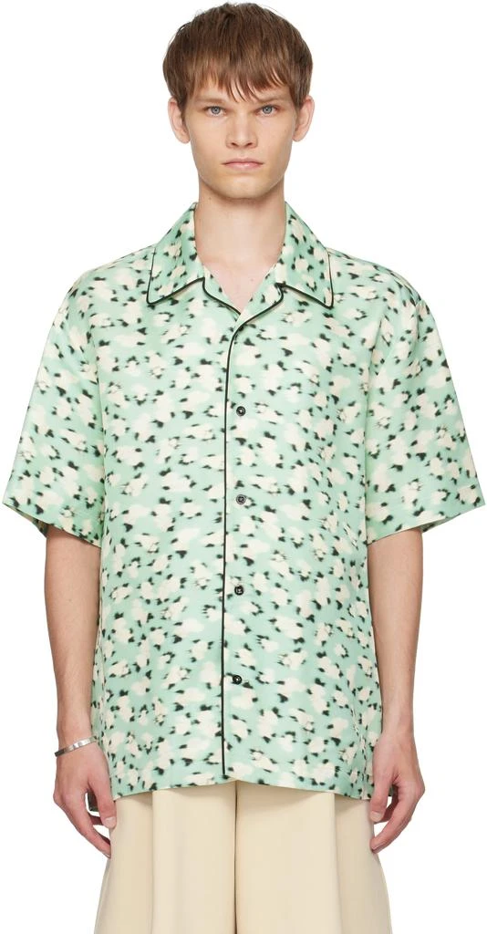 Jil Sander Green Floral Shirt 1