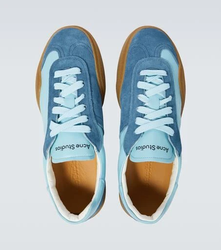 Acne Studios Bars M suede-trimmed sneakers 4