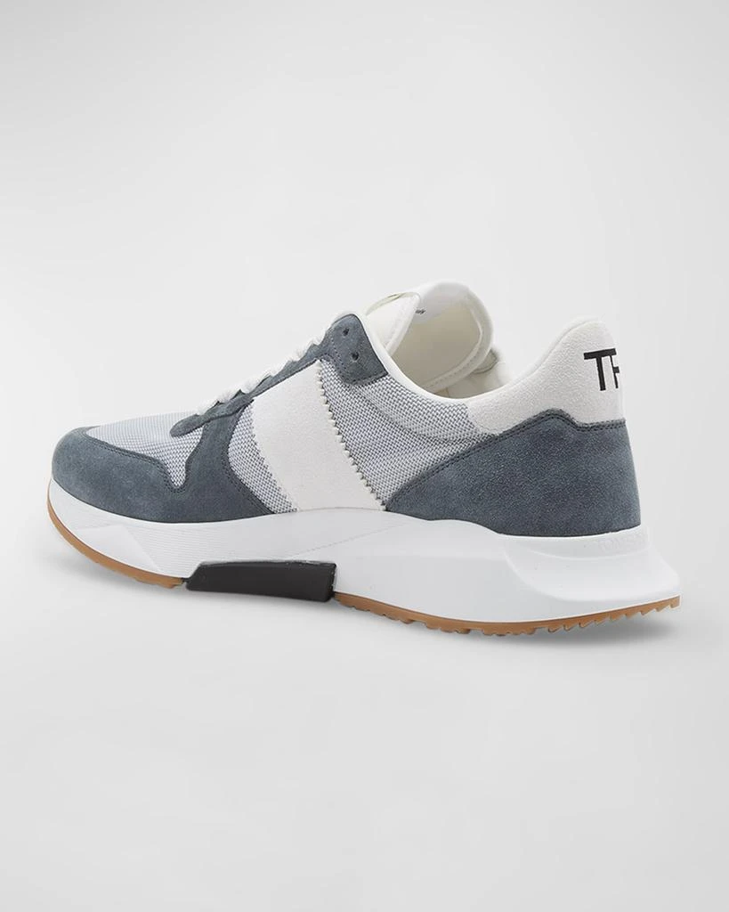 Tom Ford Men's Jagga Mesh and Suede Low-Top Sneakers 5