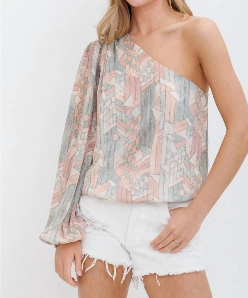 Blue B Blue B - Yoryu Chiffon One Shoulder Blouse