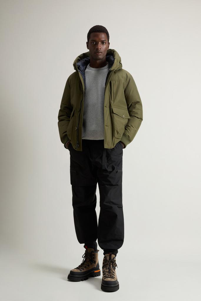 Woolrich Ramar Cloth Bomber Jacket with Hood - Men - Green
