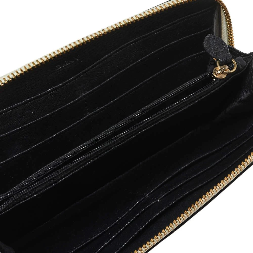 DKNY Dkny White Saffiano Leather Zip Around Continental Wallet 2
