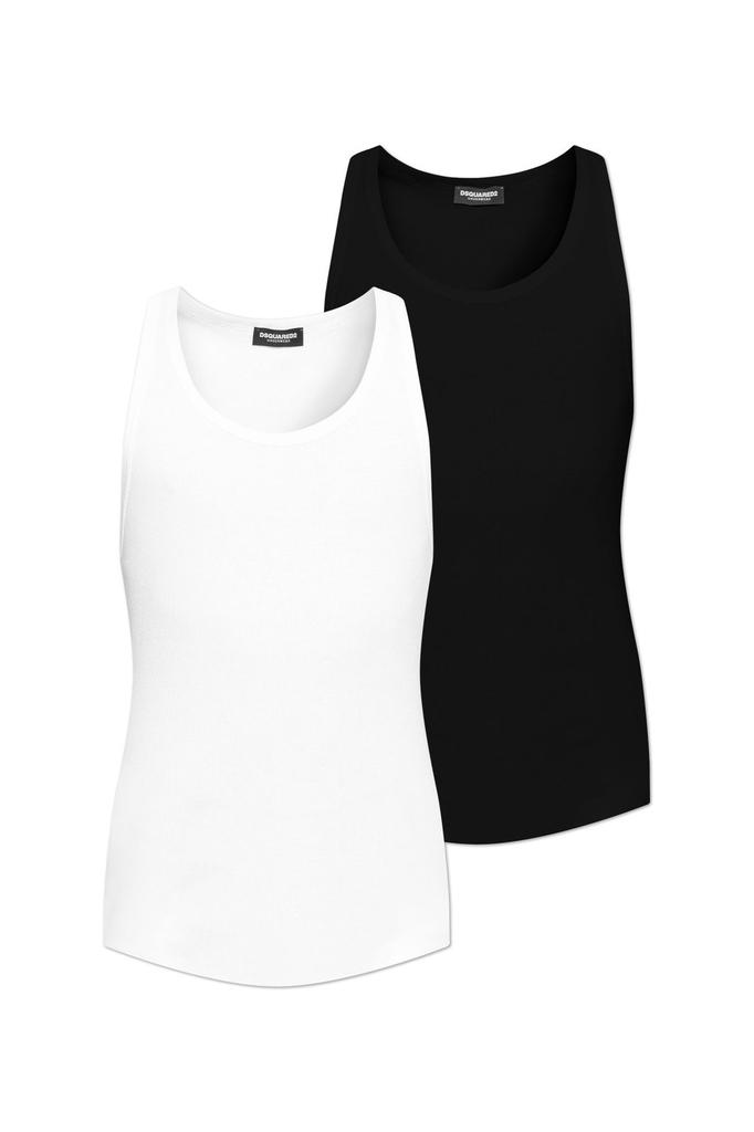 DSQUARED2 Dsquared2 Two-Pack Logo Printed Tank Top