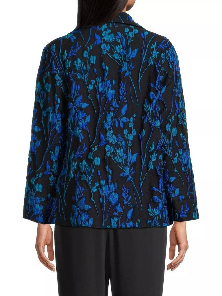 Caroline Rose Blue Moon Jacquard A-Line Jacket 5