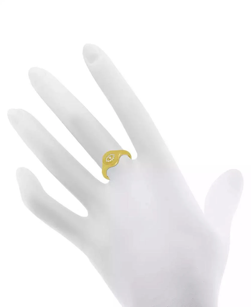 Essentials And Now This Crystal Evil Eye Ring in Gold-Plate 2