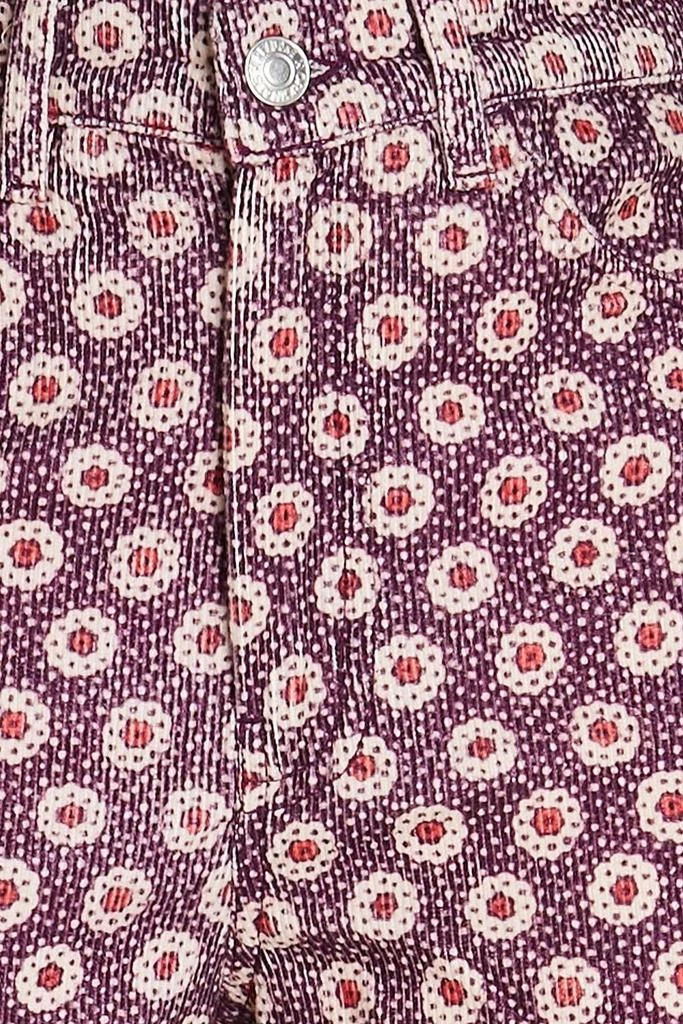 Re/Done 70s floral-print cotton-corduroy kick-flare pants 4