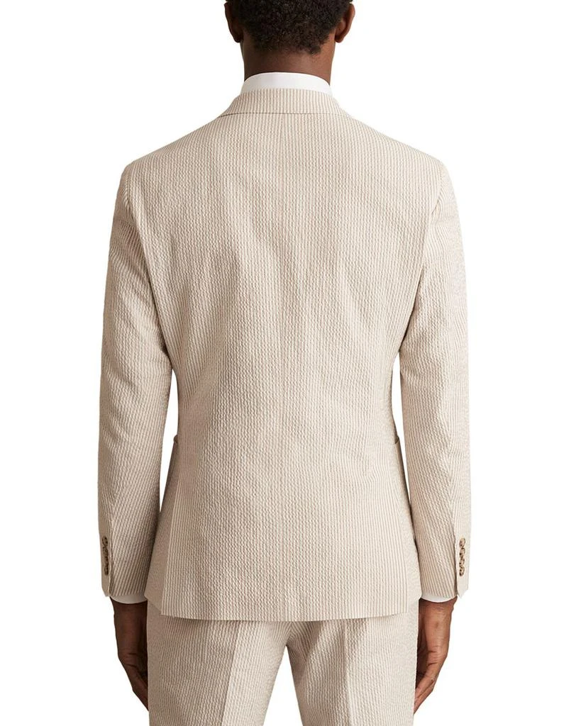 REISS Slim Fit Striped Seersucker Blazer 3