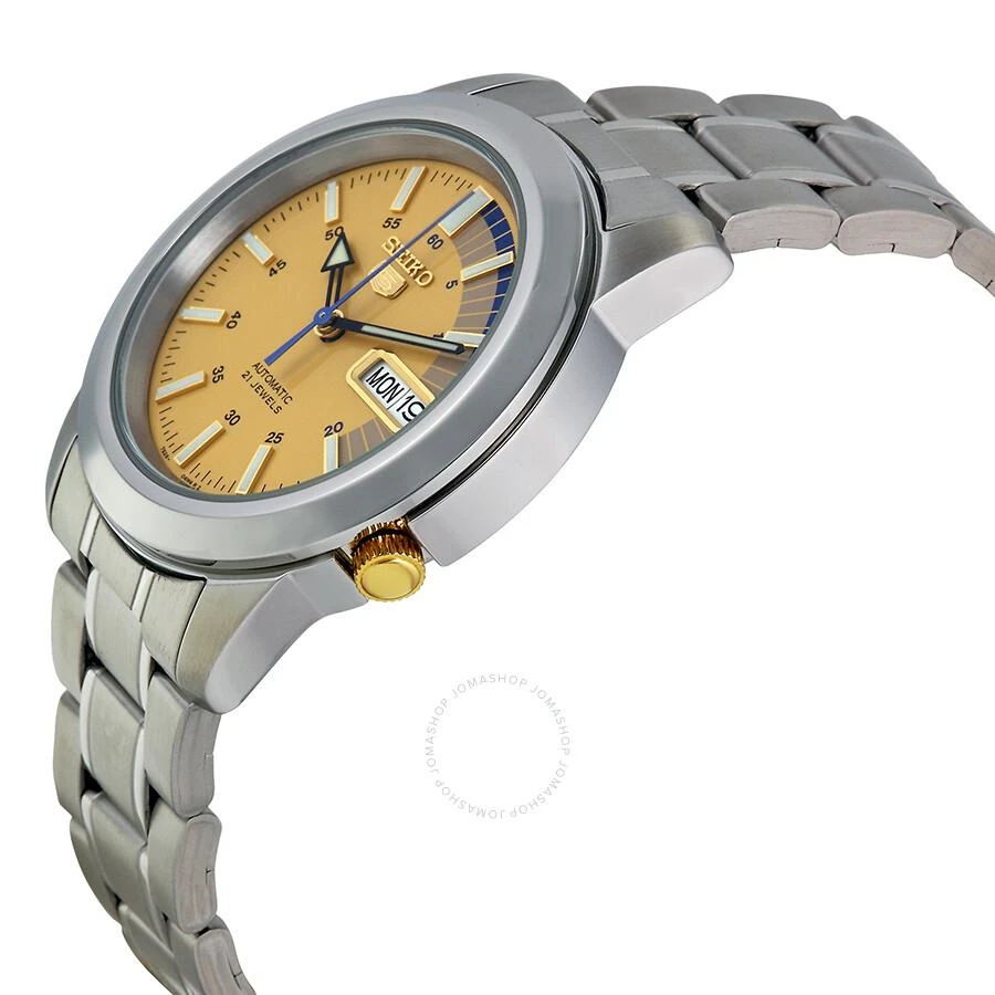 Seiko 5 Automatic Gold Dial Stainless Steel Men's Watch SNKK29 2