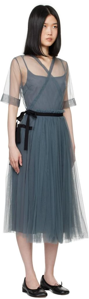 Molly Goddard Gray Layered Midi Dress 2