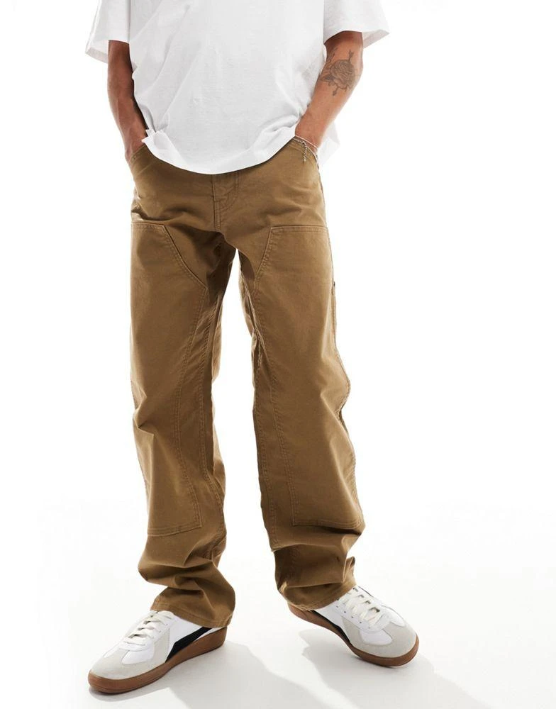Levi's Levi's Workwear 565 loose fit double knee jeans in tan 1