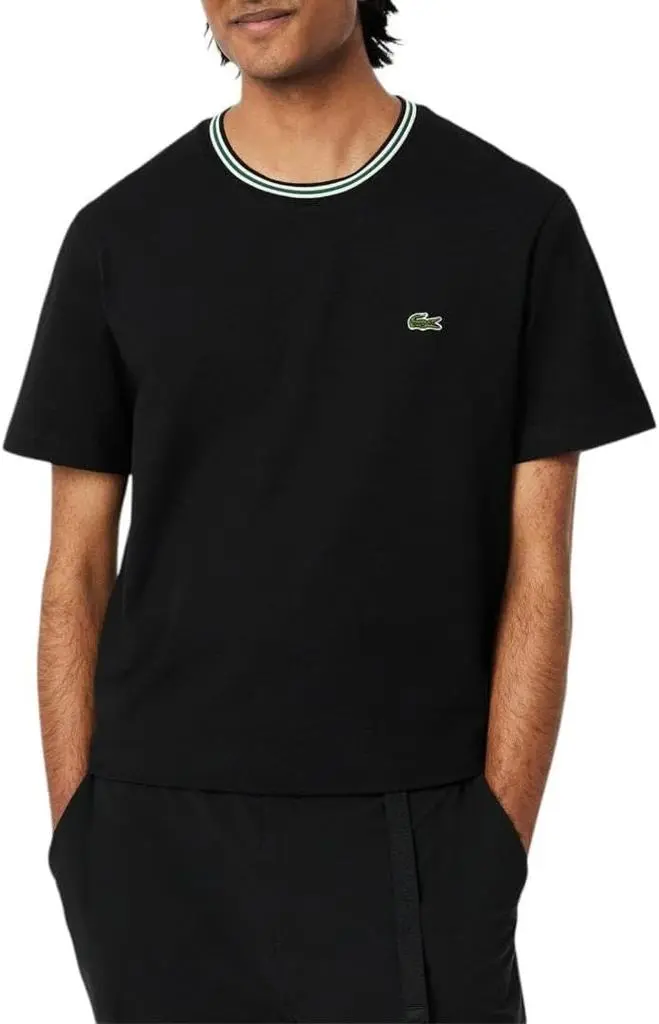 Lacoste Lacoste Men's Regular Fit Ribbed Collar Cotton T-Shirt