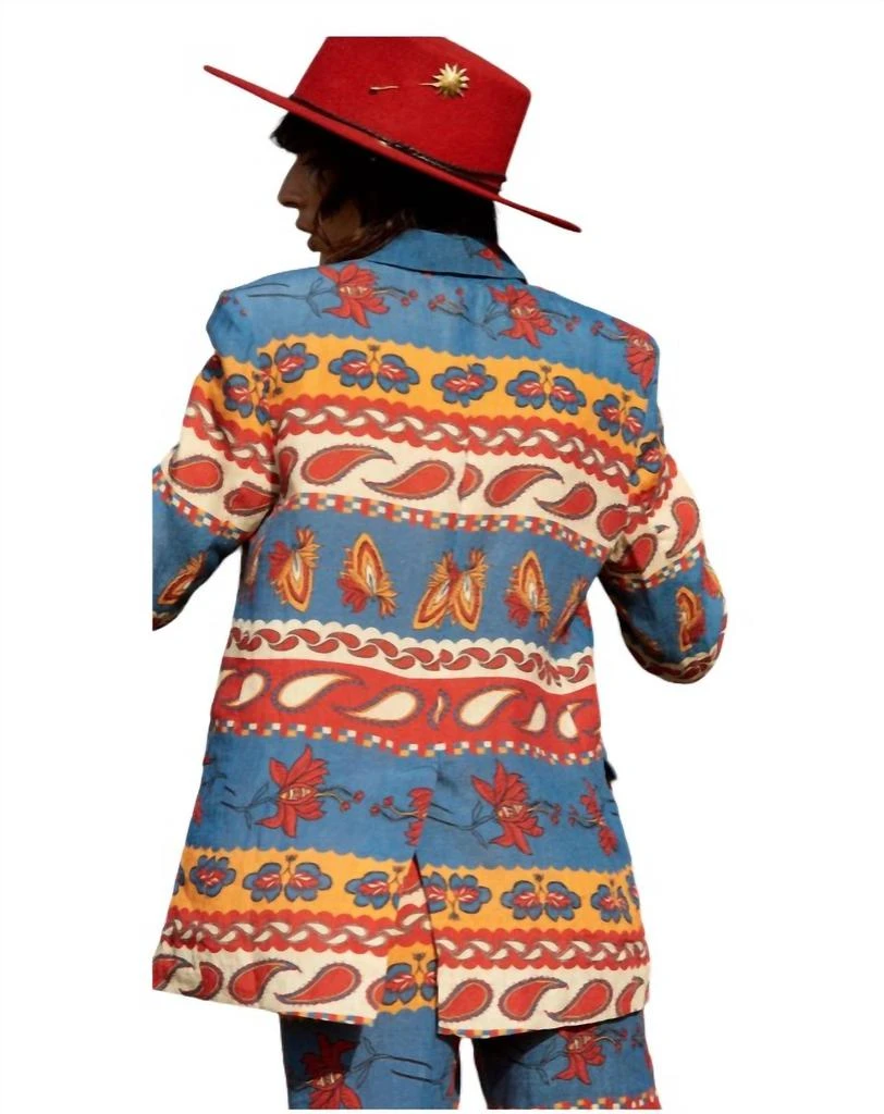Carolina K Vera Blazer In Paisley Blue 3