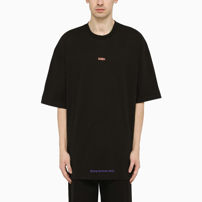 032c Oversized black t-shirt