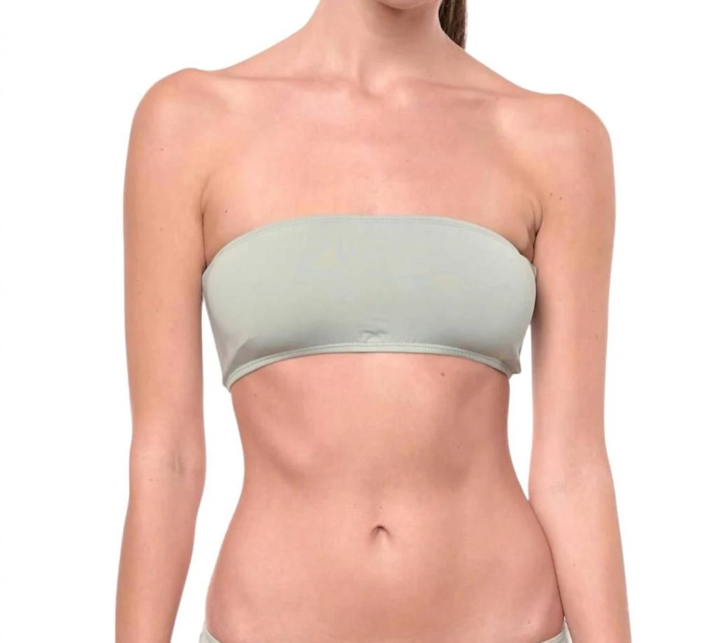 Sauipe Giovanna Bandeau Bikini Top In Sage Green 1