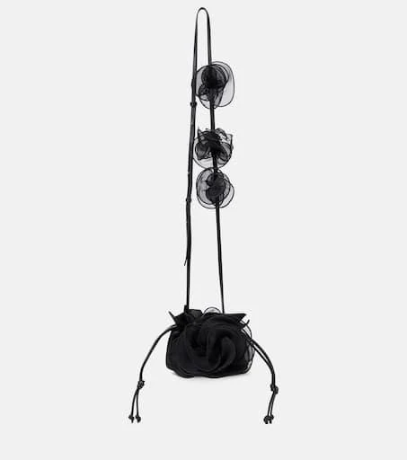 Magda Butrym Magda Small floral-appliqué silk bucket bag 1