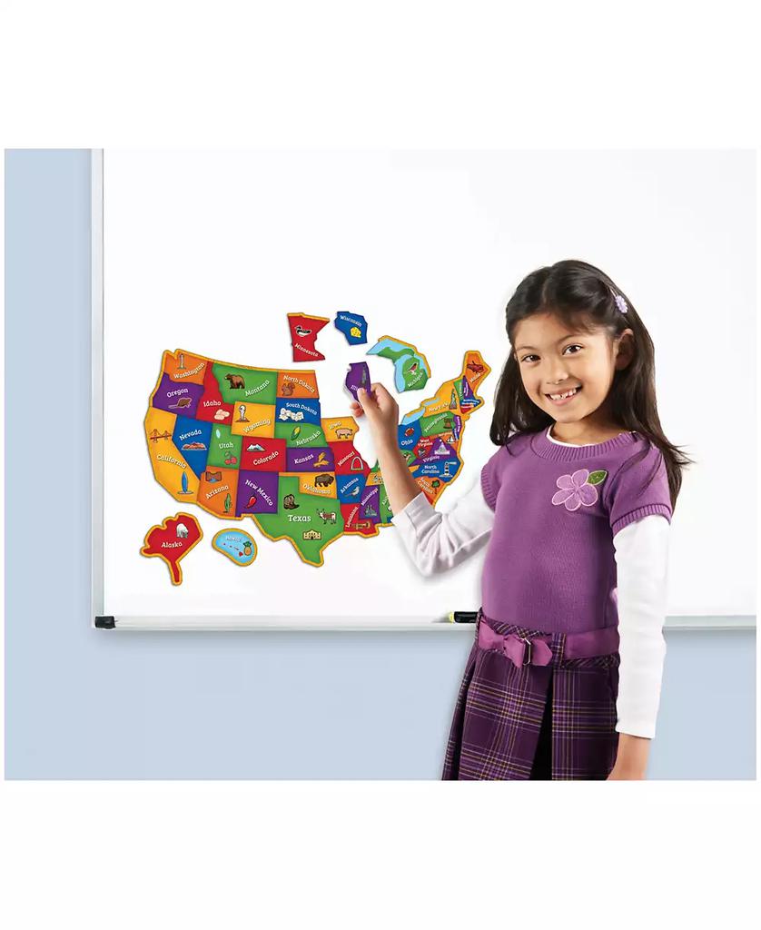 AreYouGame Learning Resources Learning Essentials - Magnetic U.S. Map Puzzle- 44 Pieces