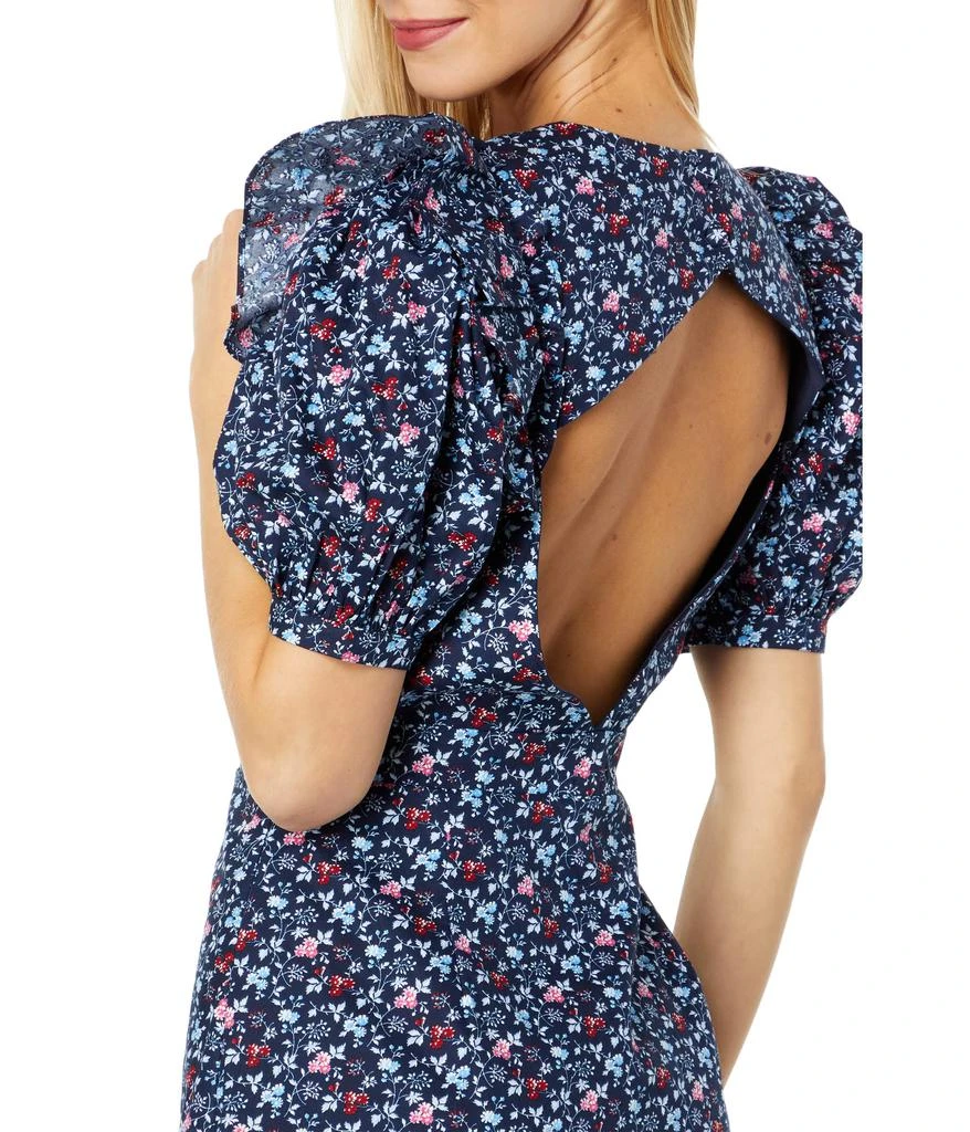 English Factory Floral Printed Cotton Open Back Midi Dress 3