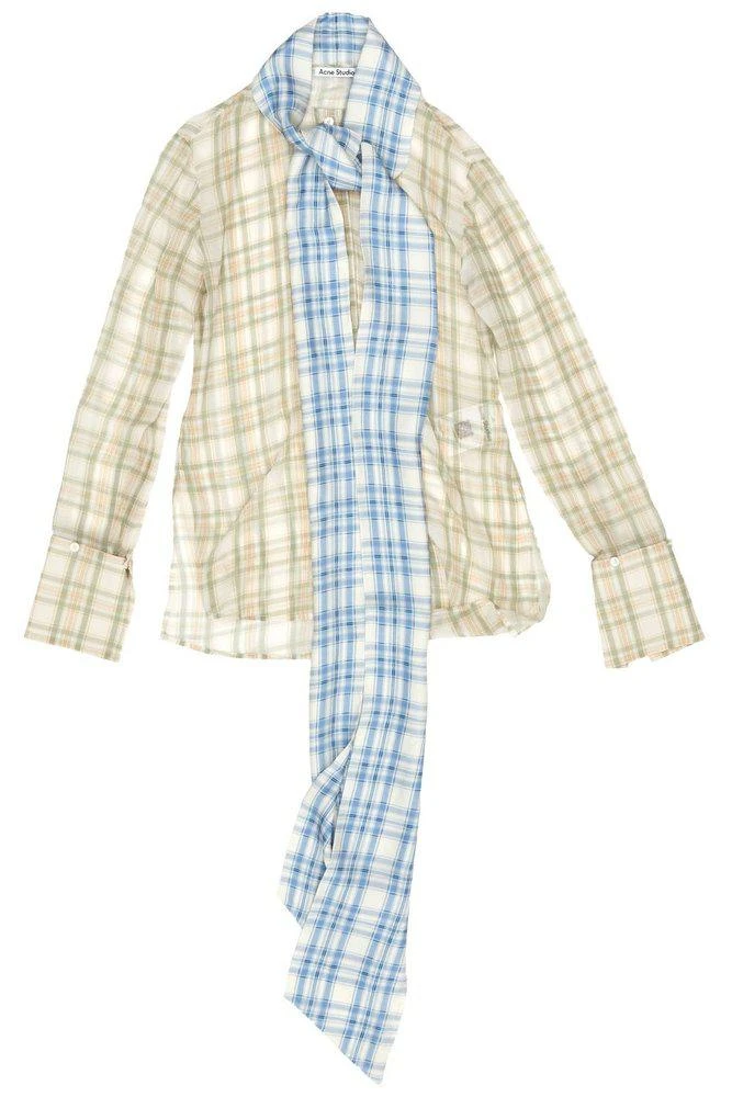 Acne Studios Acne Studios Scarf Detailed Satin Blouse