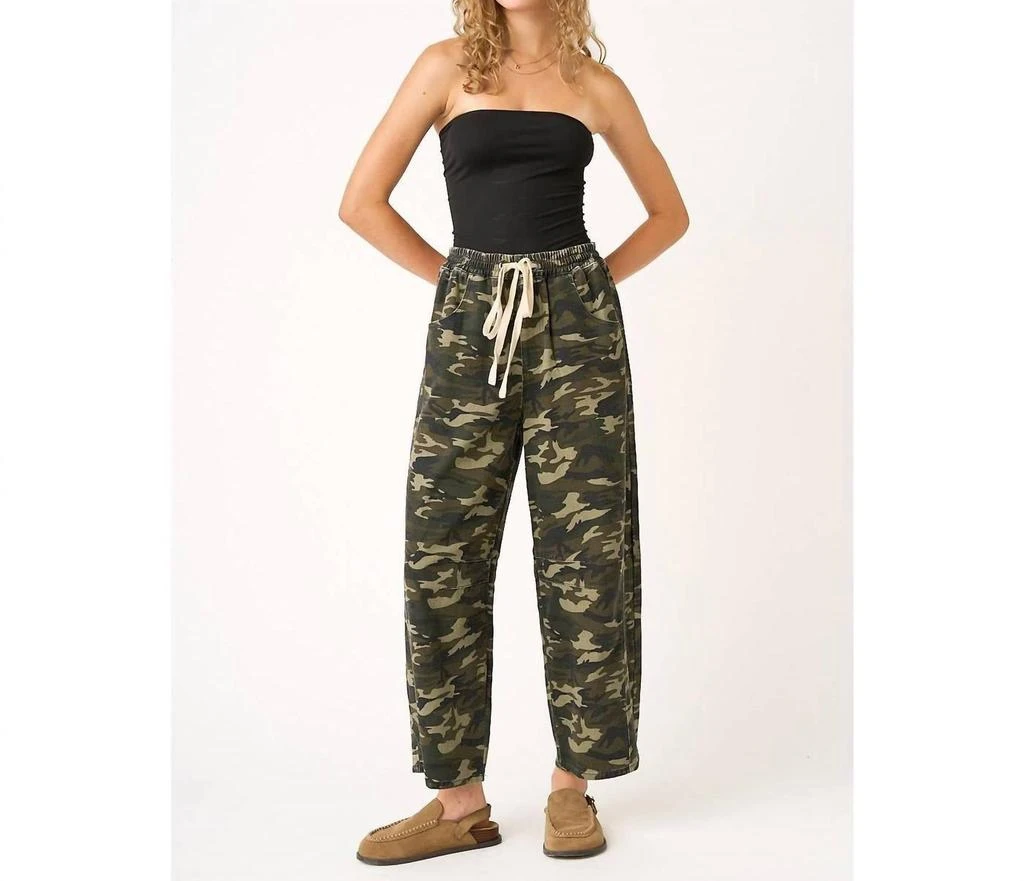 mittoshop Mittoshop - Randi Camo Elastic Waist Barrel Leg Pants 5