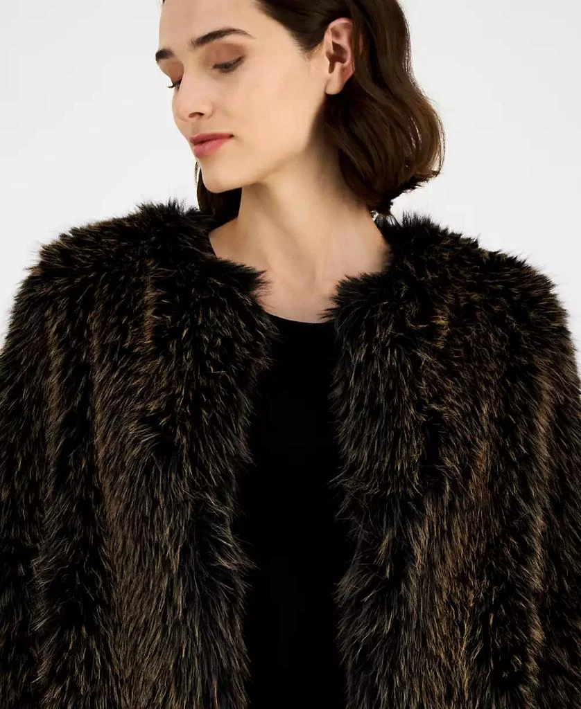 Anne Klein Petite Faux-Fur Cropped Open-Front Jacket 2