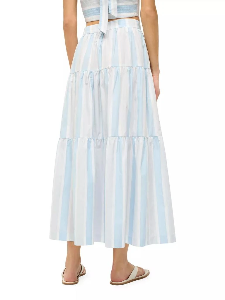 Staud Sea Striped Cotton Maxi Skirt 4