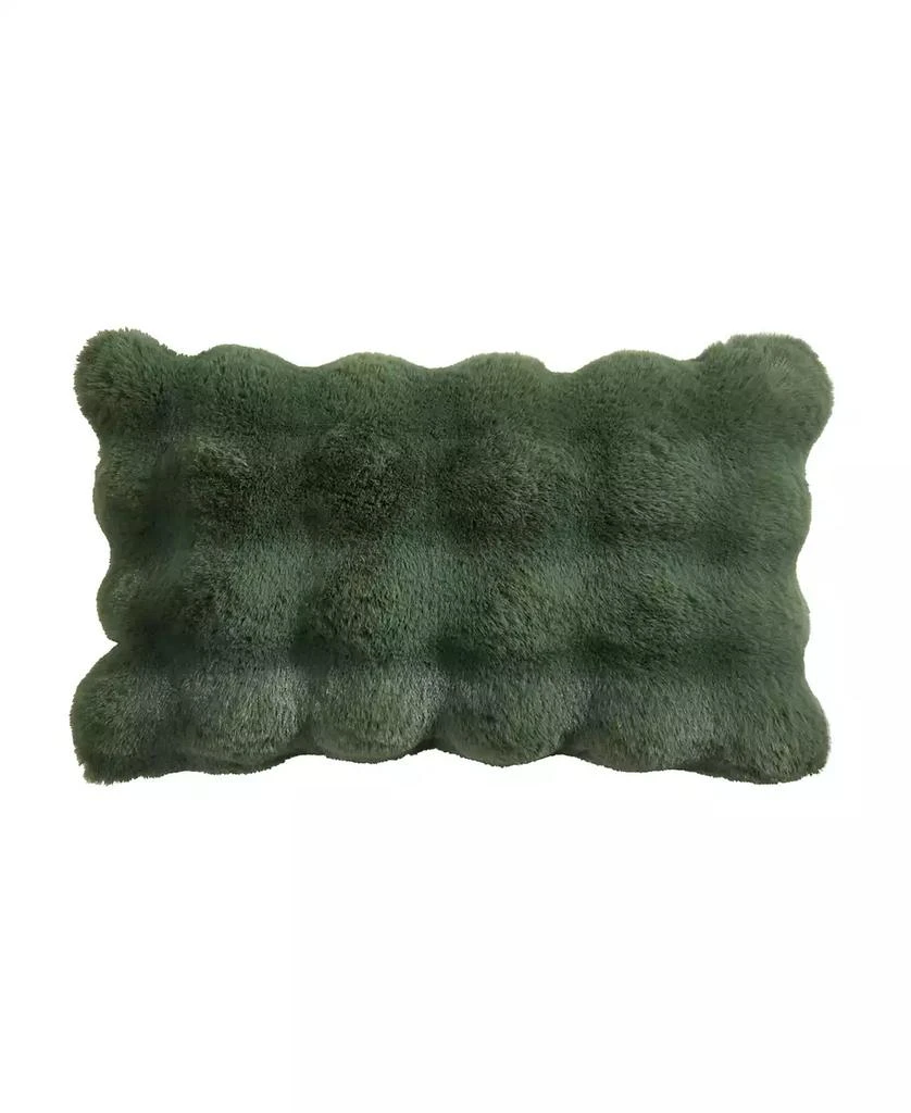 Saro Lifestyle Plush Faux Fur Decorative Pillow, 12" x 20"
