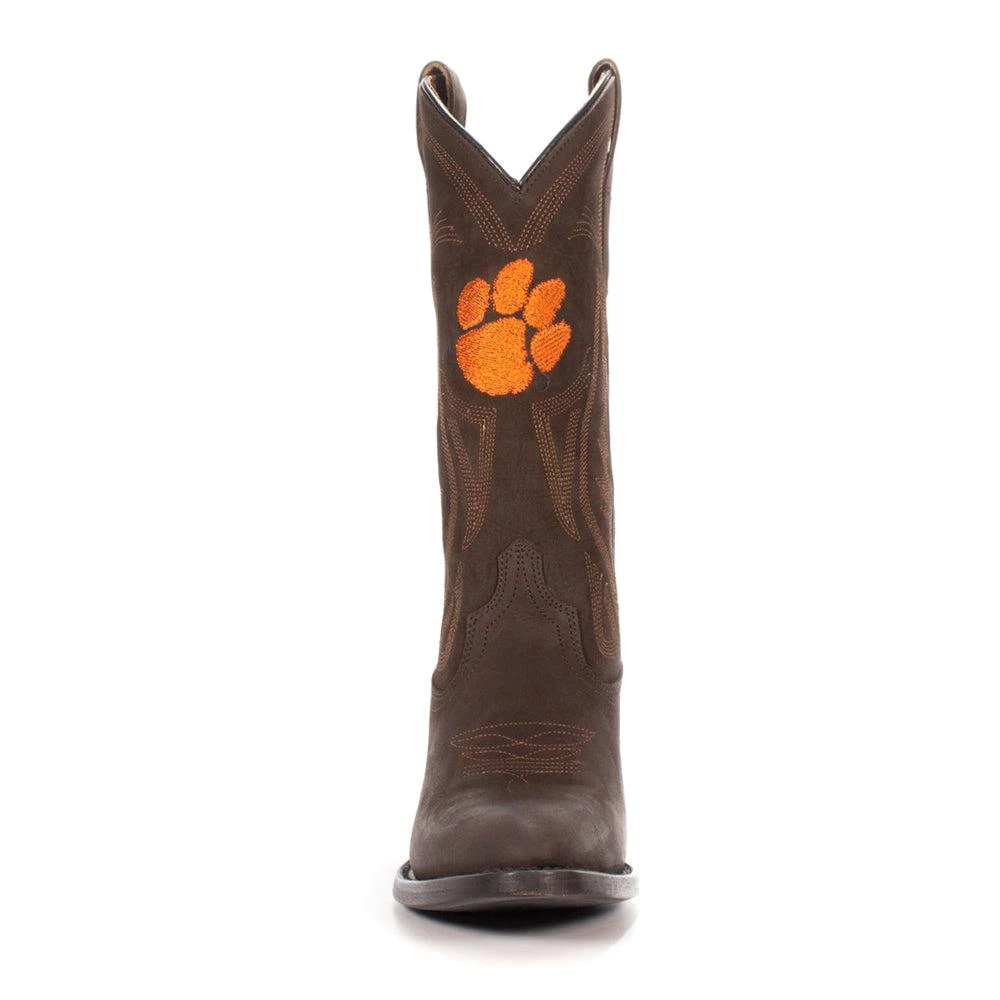 Gameday Boots Clemson University Embroidered Round Toe Pull On Cowboy Boots 4