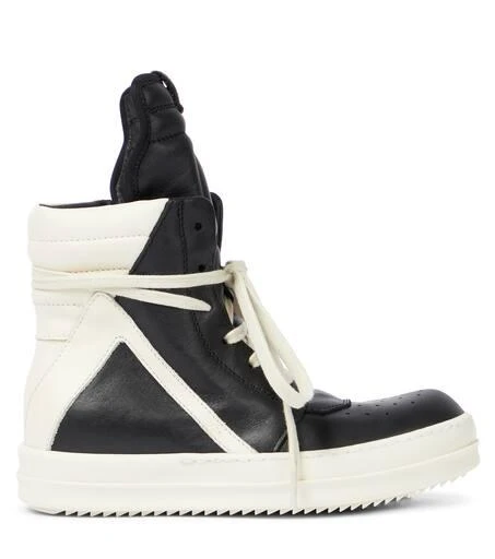 Rick Owens Kids Geobasket high-top leather sneakers 4