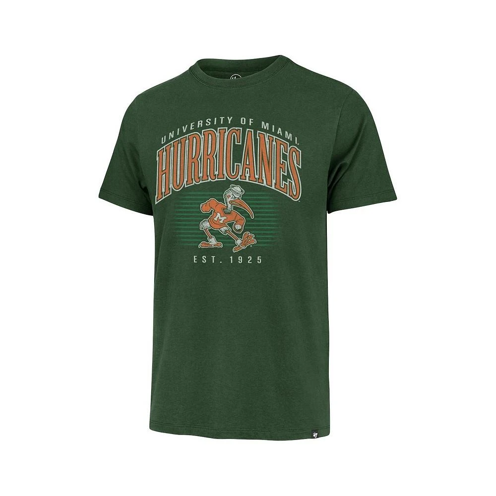 '47 Brand Men's Green Miami Hurricanes Double Header Franklin T-Shirt 3