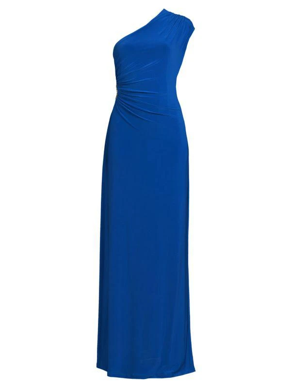 BCBG One Shoulder Jersey Column Gown 4