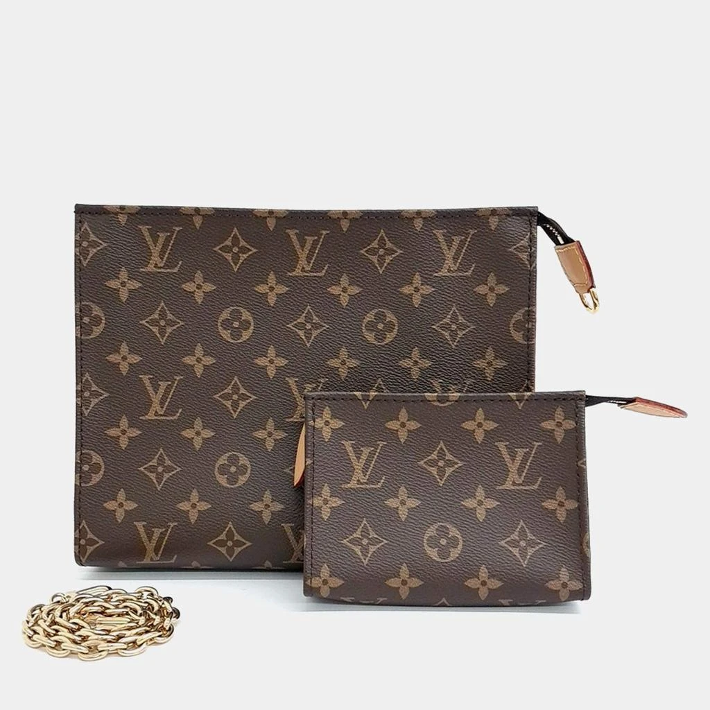 Louis Vuitton Louis Vuitton Brown Monogram Canvas Toilet Pouch on Chain 1