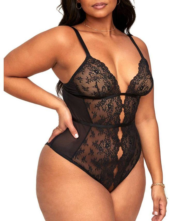 Adore Me Women's Rosie Plus-Size Crotchless Bodysuit Lingerie 1