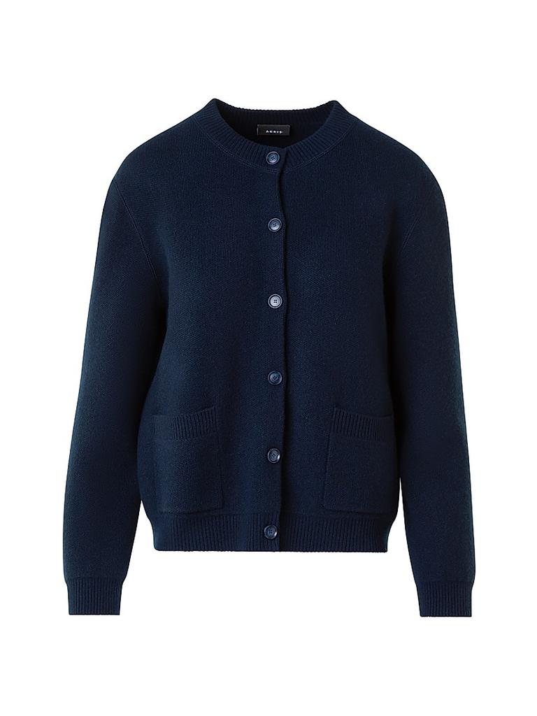 Cardigan court en soie et coton - Femme - MARINE – On Sale