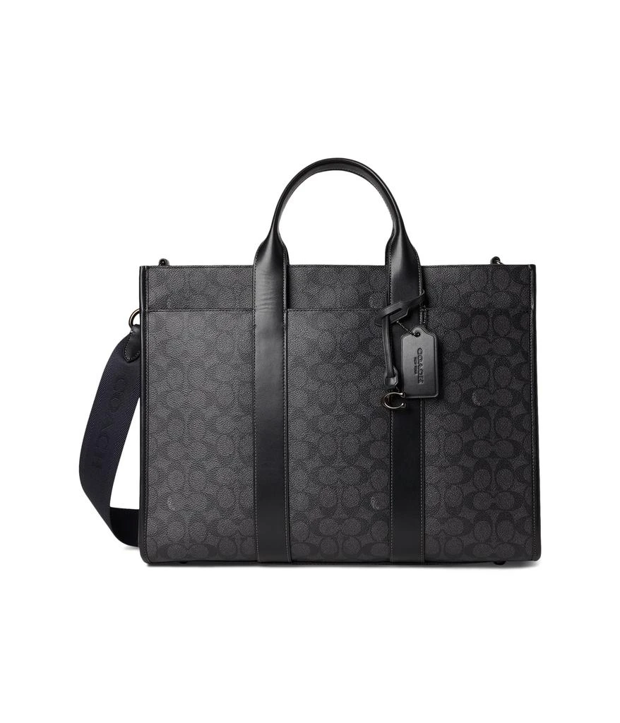 Coach Wesley Tote In Signature Canvas 1
