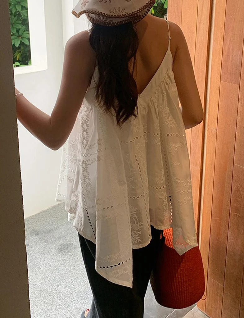 Pixie Market White Lace Scarf Top 10
