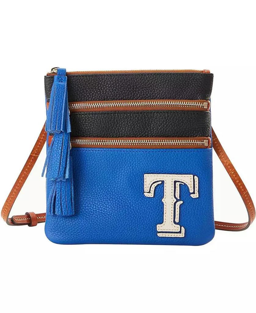 Dooney & Bourke Women's Texas Rangers Infield Triple Zip Crossbody Purse 1
